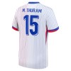 Virallinen Fanipaita Ranska M. Thuram 15 Vieraspelipaita Euro 2024 - Miesten